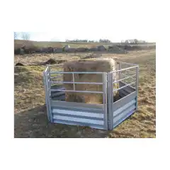 <strong><span style="background-color:#f1c40f;">GULLS&Oslash;YA</span></strong> - Solid rundballehekk best&aring;ende av 6 like grinder satt sammen med koblingsspyd.